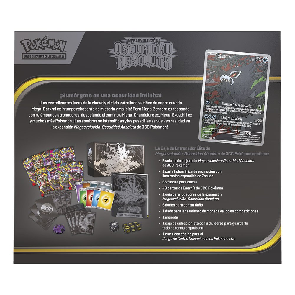 Estuche cartas Entrenador Elite Oscuridad Absoluta Megaevolucion ETB Pokemon Español - Imagen 2
