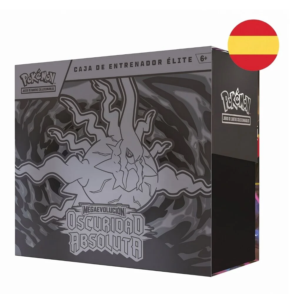 Estuche cartas Entrenador Elite Oscuridad Absoluta Megaevolucion ETB Pokemon Español